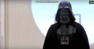 Vader Blaster.gif (2.73 MB) Darth Vader (Star Wars) deflects blaster shots from Han Solo's blaster with The Force using his right hand and taking it with his left hand.