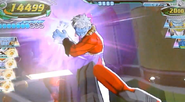 Mira (Dragon Ball series) using the Dark Kamehameha, a variation of the Kamehameha Wave that utilizes dark ki.