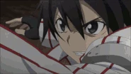 Using Embracer, Kirito (Sword Art Online) can effortlessly pierce through flesh and armor with his bare hand.