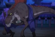 Page One (One Piece), using the Ryu Ryu no Mi, Model: Spinosaurus.
