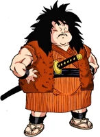 Yajirobe (Dragon Ball) although unenhanced with ki still has an incredibly powerful body which has allowed him to fight and survive blows from even Saiyans.
