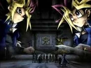 Yugi and Atem/Yami Yugi (Yu-Gi-Oh! Duel Monsters) both use a strategy deck.