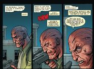 Wade Wilson/Deadpool (Marvel Comics) breaking the fourth wall realizing that he speaks with captions and speech bubbles.