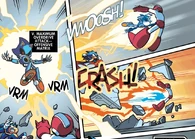 Metal Sonic's (Sonic the Hedgehog) V. Maximum Overdrive Attack enables him to penetrate any substance.