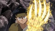 Koga's Goraishi.jpg (168 KB) When not in use, the Goraishi (InuYasha) retracts into Koga's hand.