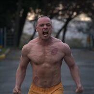 Kevin Wendell Crumb (Glass) in his final persona "The Beast" has incredible strength...