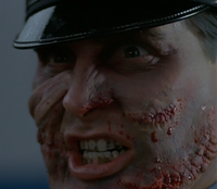 Officer Matthew "Matt" Cordell (Maniac Cop) can't feel pain due to being brain dead.