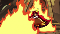 Hekapoo (Star vs. the Forces of Evil) unleashes a fiery attack.