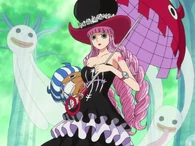 Nicknamed the Ghost Princess, Perona (One Piece) is practically a ghost after eating the Hollow Hollow Fruit/Horo-Horo no Mi.