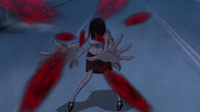 Breach (Generator Rex) firing portals as projectiles, which will instantly warp whatever they hit to her pocket dimension or to another spatial location.