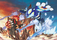 Using Primal Reversion, Groudon and Kyogre (Pokémon Omega Ruby and Alpha Sapphire) absorb natural energy, becoming Primal Groudon and Primal Kyogre.