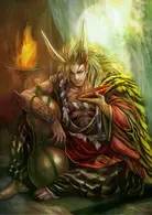 Shuten-Doji (Japanese mythology) is one of the four evil yokai of Japan, alongside Otakemaru, Tamamoe-no-Mae and Emperor Sutoku. as the son of the dragon god of demons, Yamata-no Orochi, He was abandoned by his mother at the age of six, but all grown up, he was ashamed, scared, and scolded by his masters for being drunk, he fled into the mountains where he would no longer have to interact with other humans, whom he saw as weak, foolish, and hypocritical. Many years, He was living in exile, grew in power and knowledge.