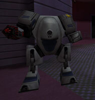 The Security Robots (System Shock 2) were invented for securing and patrolling the Von Braun.