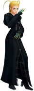 Larxene (Kingdom Hearts) was born when Elrena lost her heart to the darkness, her heart becoming a Heartless while her body became the Nobody Larxene.