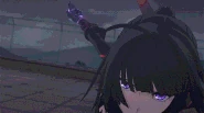 Herrscher of Thunder.gif (257 KB) Raiden Mei (Honkai Impact 3rd), as the Herrscher of Thunder, uses electromagnetism to throw a knifehand strike Kiana.