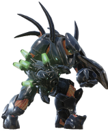 The Mgalekgolo (Halo), aka "Hunters" are one of the strongest species part of the Covenant, and can easily overpower Spartans and are even deployed as anti-vehicle units.