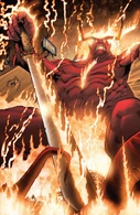 Surtur (Marvel Comics) can manipulate cosmic energy for various effects. These effects include generating intense heat, flames or concussive force, levitation, molecular manipulation of himself, inter-dimensional teleportation, and immortality.