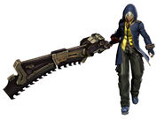 Due to experiments performed on him as a fetus, Soma Schicksal (God Eater) is half-human, half-Aragami.