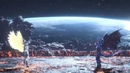 In their respective angel and devil forms, Jin Kazama and Kazuya Mishima (Tekken series) can survive in space unaided.