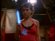 Phoebe (Charmed) uses a Power-Sucking Athame to give herself demonic powers.
