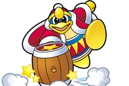 King Dedede (Kirby) wielding his signature hammer.