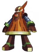 MegaMan.EXE (Mega Man Battle Network) after performing Double Soul with WoodMan.EXE