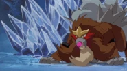 Entei purple fire ball.gif (985 KB) Entei (Pokémon) uses Fire Blast; a different variation in the form of a purple fire ball.