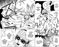 Forte (One-Punch Man) using his quick thinking to use the robots' own attacks against them, as well as recognizing their predictably.