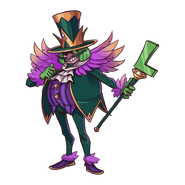 Lele, the Green-Eyed Illusionist (Dandy Ace) both admired and despised Ace, and trapped in a cursed mirror out of envy.