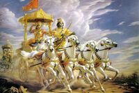 Krishna (Hinduism) stopped time in order to preach the Bhagavad Gita to Arjuna.