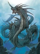 RahabDragonGod.jpg (80 KB) In medieval folklore, Rahab (Jewish Folklore) is a mythical sea monster and the water-dragon deity of darkness and chaos, representing the primordial abyss, comparable to Leviathan and Tiamat.