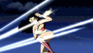 Wonder Woman's Bracelets of Submission DCAU.gif (949 KB) Wonder Woman's (DCAU) Bracelets of Submission are often used to deflect gunfire, small missiles, and other projectile weaponry.