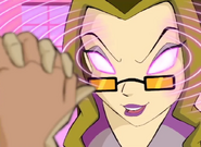 Darcy (Winx Club) Uses magical hypnotics to confuse and control her opponents and primarily uses them to mess with the minds of her enemies; be it through varying degrees of mind control via hypnosis or messing up how they perceive their surroundings, especially through their sight. In fact, she often hypnotizes others into getting them to do the dirty work for her and to later sow the seeds of mistrust if they are ever caught by their friends, who are more than likely forced to fight them.