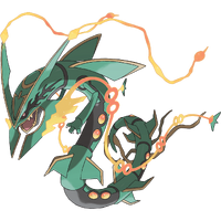 Mega Rayquaza (Pokémon), a divine dragon worshiped as a savior the world and whose raw power surpasses even Arceus.