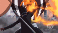 Sabo's (One Piece) flames can incinerates his enemies.