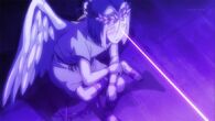 Sariel (The Devil is a Part-Timer!) can emit purple energy attacks that nullify sacred power/magic.