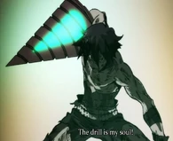 Simon (Tengen Toppa Gurren Lagann) forms a drill around his hand.