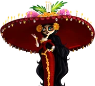 La Muerte (The Book of Life) is described as being made of sugar, similar to the sugar skulls served on Dia De Los Muertos