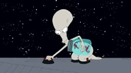 Roger Smith (American Dad!) surviving in the vacuums of cold space.