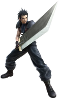 Zack Fair (Final Fantasy VII series) being a 1st Class SOLDIER with the cosmic Jenova's DNA and Mako cells is supremely strong able to defeat Bahamut Fury and besides Cloud and Tifa is only one capable of giving Sephiroth any challenge in a fight,