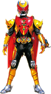 When he assumes his Emperor Form, Wataru Kurenai (Kamen Rider Kiva) breaks the chains adorning his Rider form that keep his power in check.