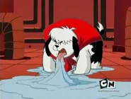 Drooly (Krypto the Superdog) can produce saliva at an accelerated rate.