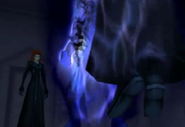 The Riku Replica (Kingdom Hearts) drains Zexion of his life force.