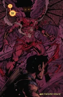 After Ash Williams spoke the wrong incantation, Vampirella (Vampirella/Army of Darkness) was sent back to the Middle Ages and transformed into a powerful demonic, bat-like monster by the Necronomicon Ex-Mortis...