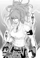 While exerting some control, Leona's (The King of Fighters) hair temporarily turns red or shows a tint of red so long as All Star Orochi's power remains weak.