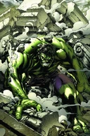 Hulk's (Marvel Comics) power comes from his rage.