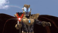RoyalEnd.gif (8.81 MB) Riku Asakura/Ultraman Geed Royal Megamaster (Ultraman series) fires Royal End from his King Sword.