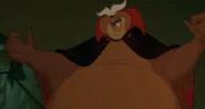 The Grand Duke of Owls (Rock-A-Doodle) can exhale a magical mist. He is first seen using it in the opening of the movie to grow to an enormous size, before turning Edmond (the protagonist) into a cat and his home into a cartoon version of itself.