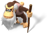 Despite his advanced age, Cranky Kong (Donkey Kong series) is still incredibly athletic and able to easily keep pace with the much younger Donkey Kong.