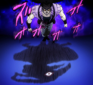 Anyone who steps on Alessi's Stand, Sethan (JoJo's Bizarre Adventure Part III: Stardust Crusaders) will age backwards.